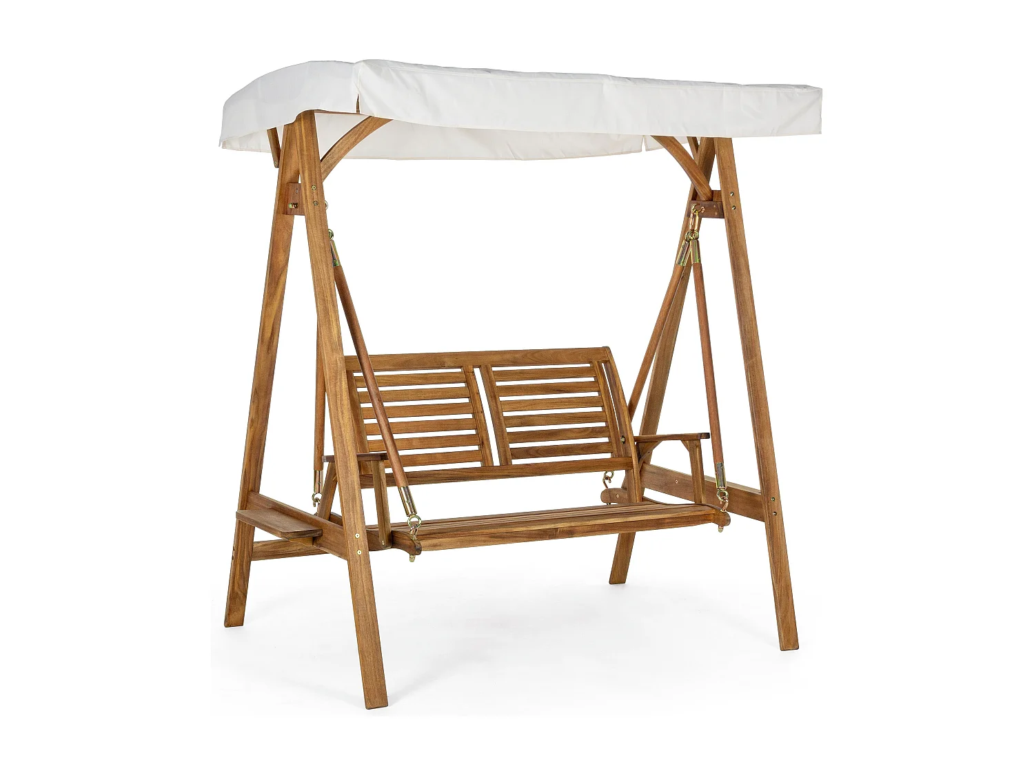 Balancelle 2 places NOEMI – Bois d’acacia huilé & coussins hydrofuges