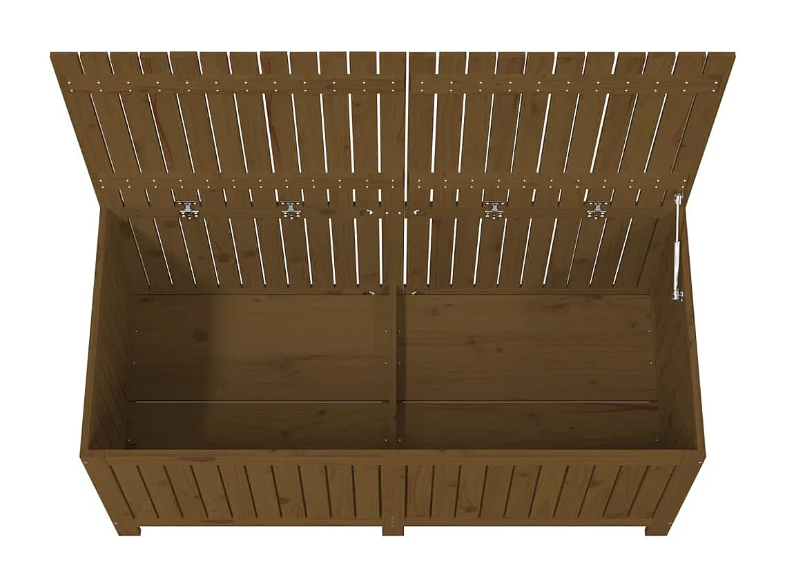 Coffre de rangement de jardin en boi maif de pin Pelika – Élégance rutique et grande capacité-Marron