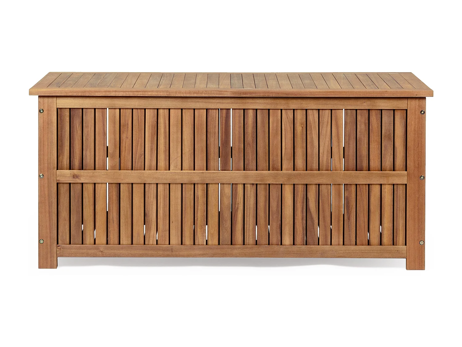 Coffre de rangement NOEMI – intérieur - extérieur, bois d’acacia huilé