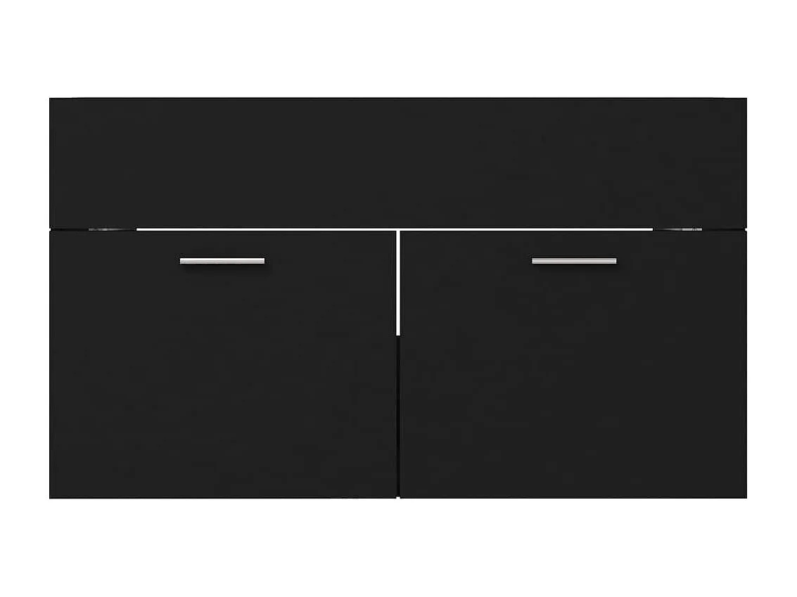 Armoire d'évier Noir 80x38,5x46