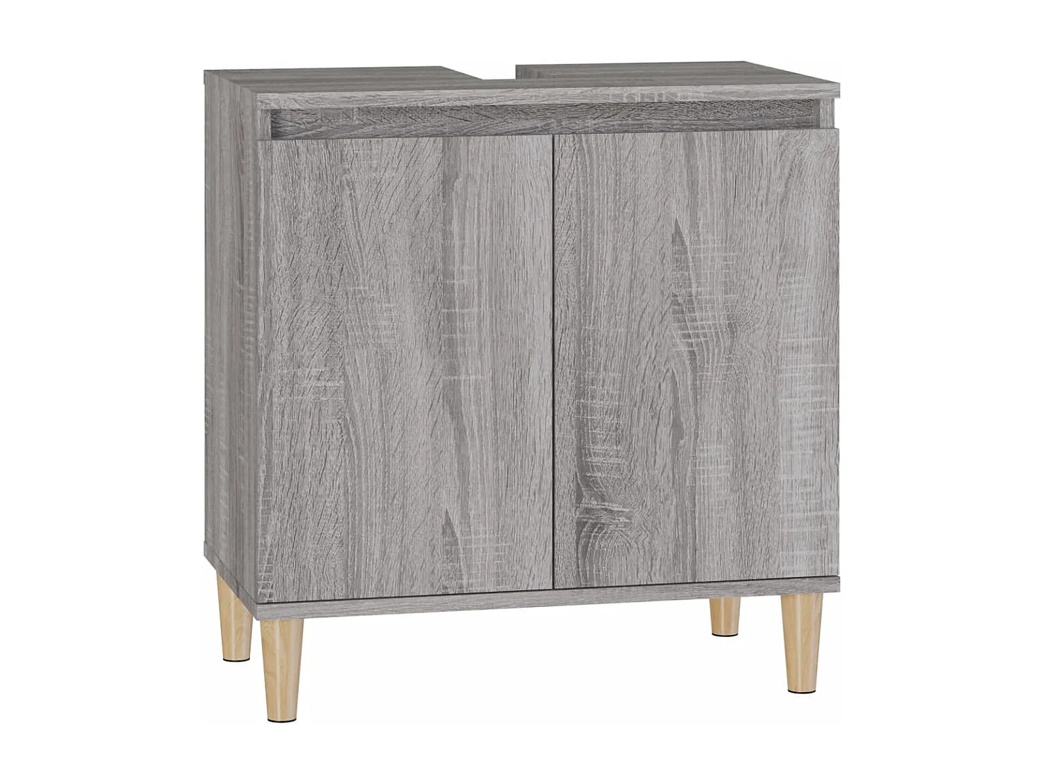 Meuble d'évier sonoma gris 58x33x60 bois d'ingénierie