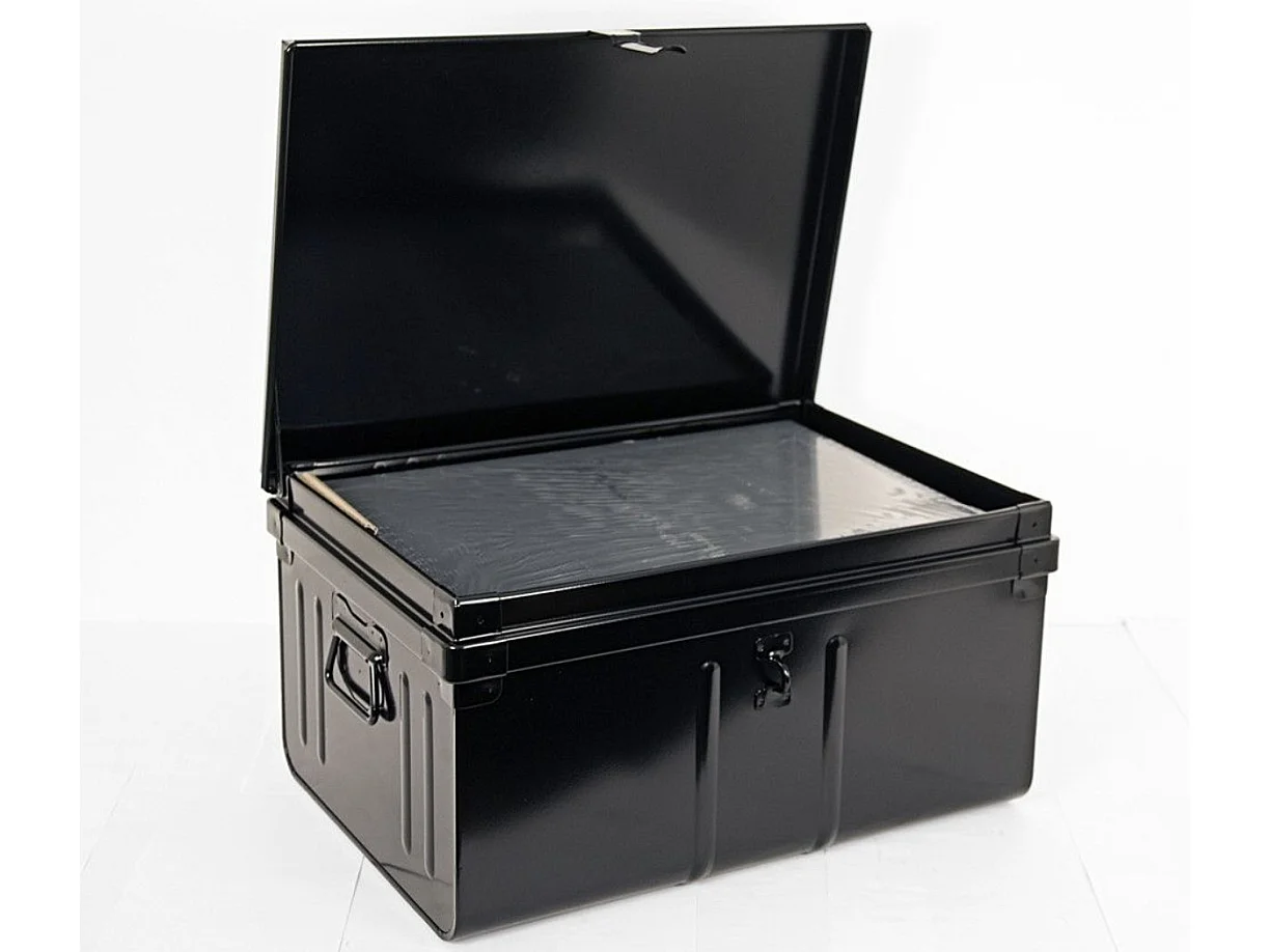 Malle de rangement en métal Habitat L57xH29xP42 - Capacité 60 litre-Kaki