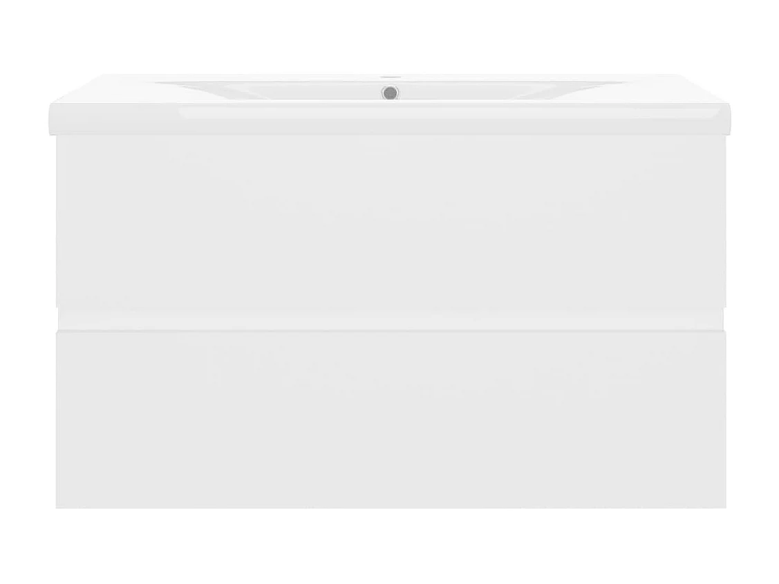 Armoire d'évier avec lavabo intégré Blanc 9