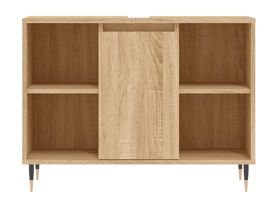 Armoire salle de bain chêne sonoma 80x33x60 bois d'ingénierie