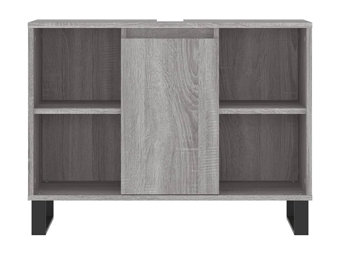 Armoire salle de bain sonoma gris 80x33x60 bois d'ingénierie