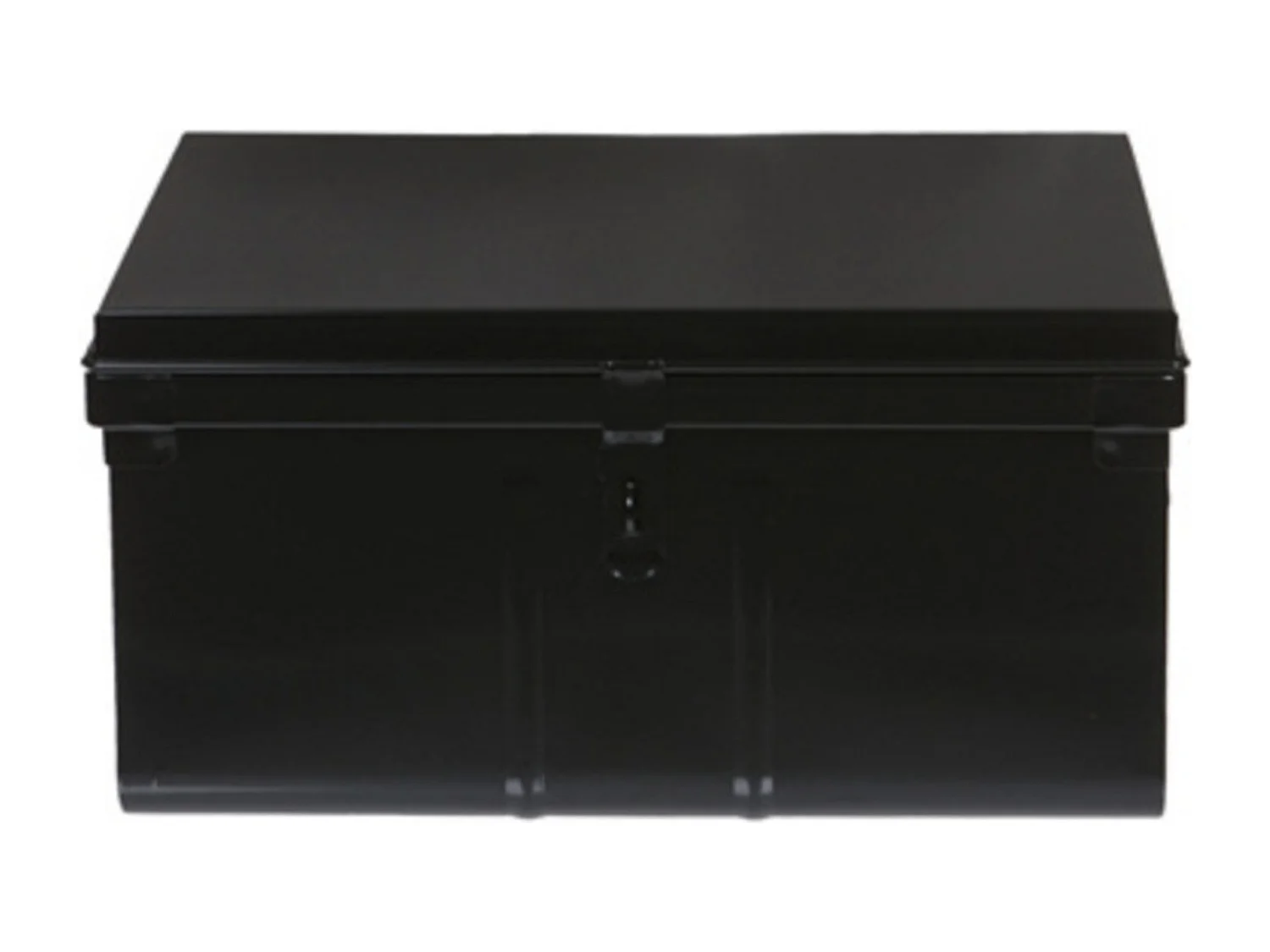 Malle de rangement en métal Habitat L52xH27,5xP37 - Capacité 45 litres-Noir