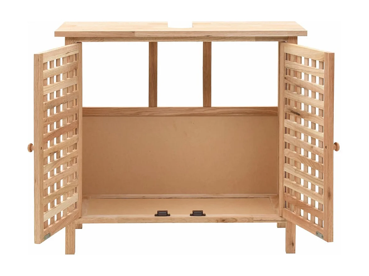 Armoire pour lavabo Bois de noyer massif 66 x 29x61