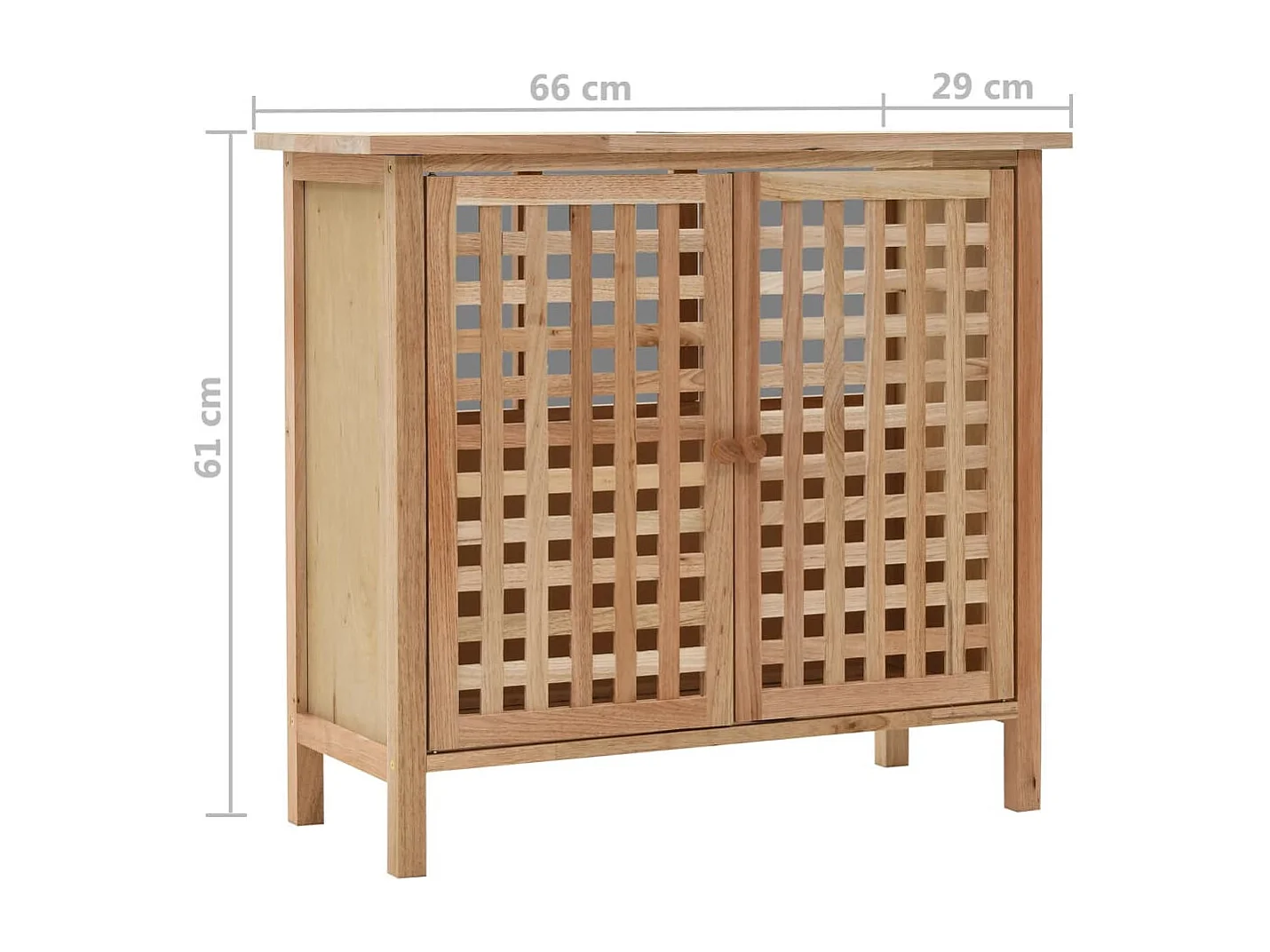 Armoire pour lavabo Bois de noyer massif 66 x 29x61