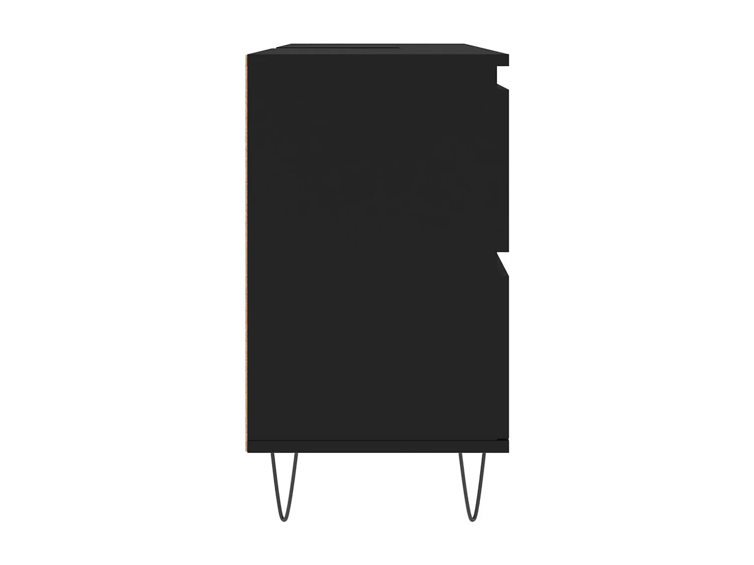 Armoire de salle de bain noir 80x33x60 bois d'ingénierie