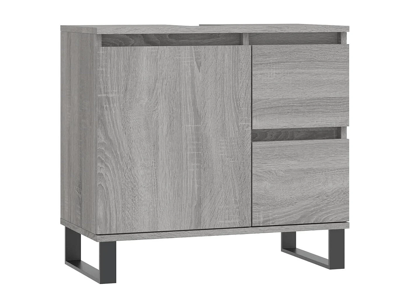 Armoire de bain sonoma gris 65x33x60 bois d'ingénierie
