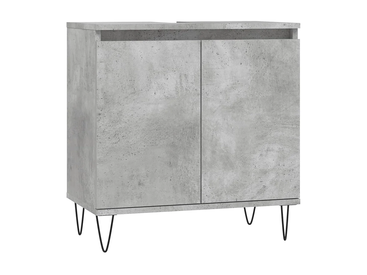 Armoire de bain gris béton 58x33x60 bois d'ingénierie