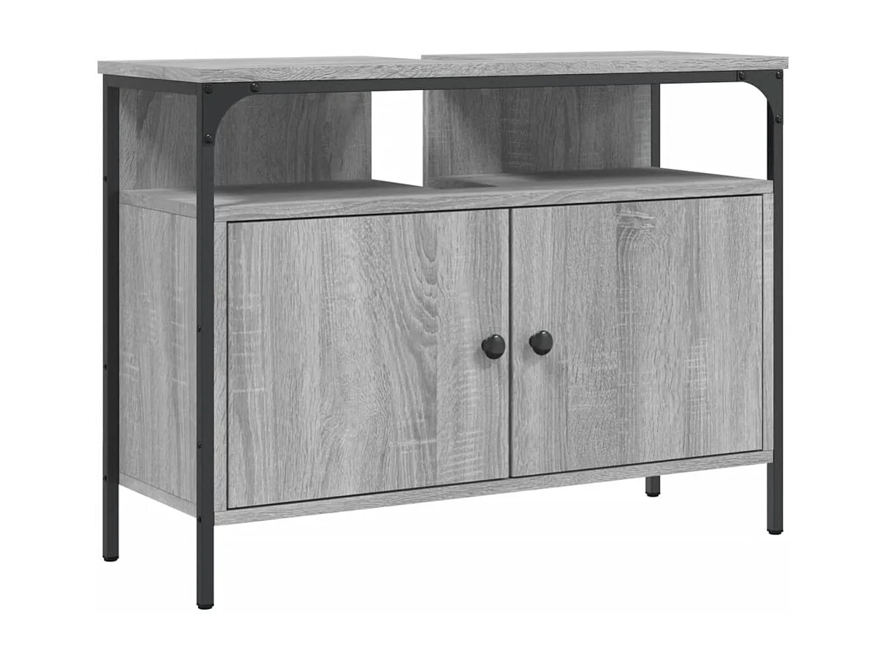Armoire lavabo de salle de bain sonoma gris 60x30x60