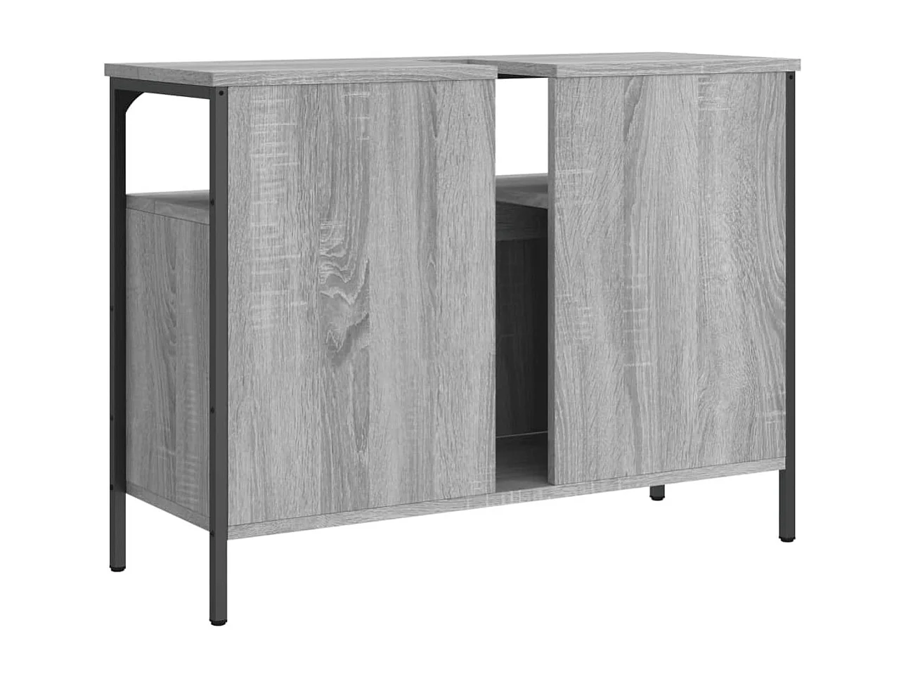 Armoire lavabo de salle de bain sonoma gris 60x30x60