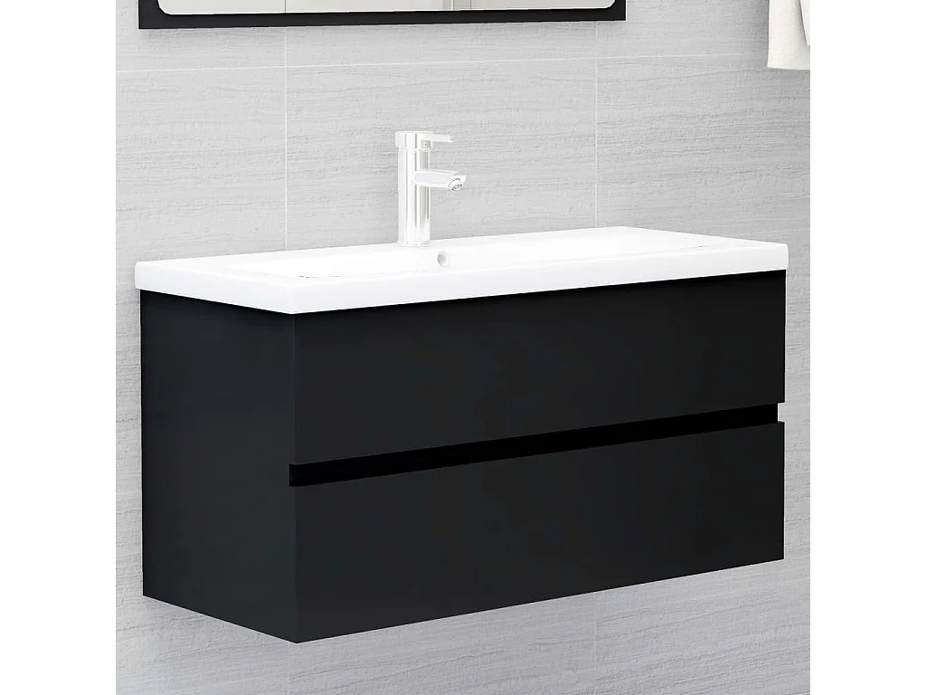 Meuble ou vasque de salle de bain Noir 90x38,5x45