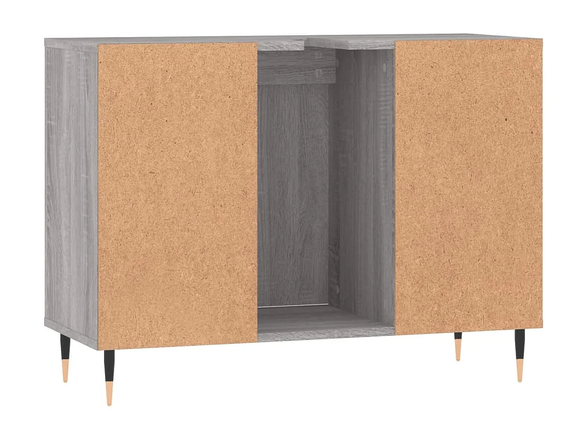 Armoire salle de bain sonoma gris 80x33x60 bois d'ingénierie