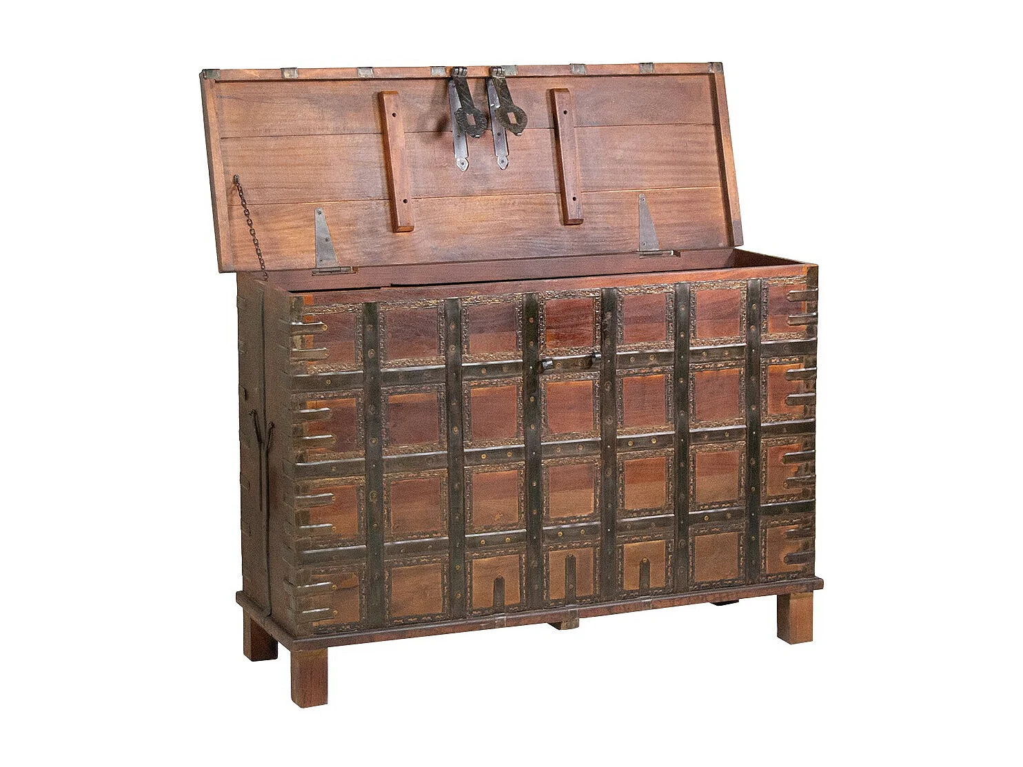 Coffre en bois massif recyclé KAPITA