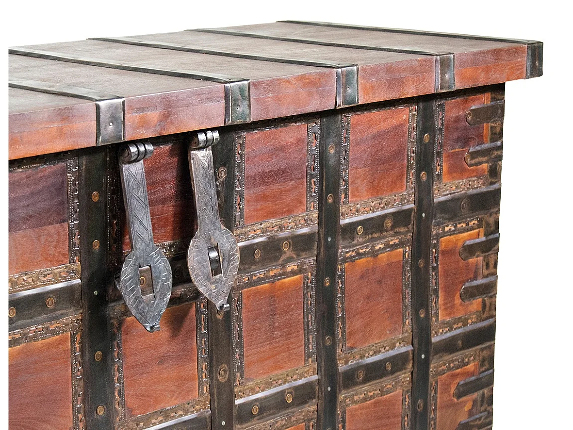 Coffre en bois massif recyclé KAPITA