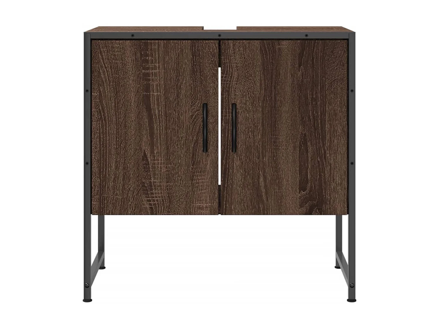 Armoire lavabo de salle de bain chêne marron 60x33x60