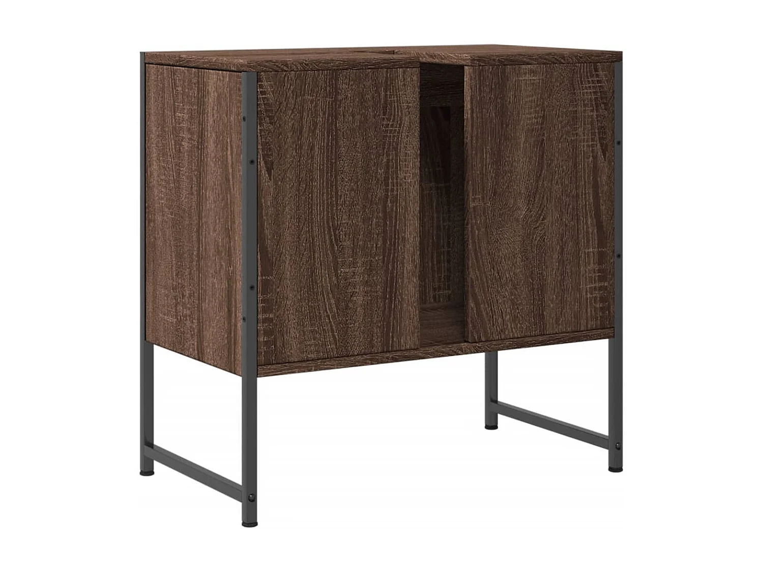 Armoire lavabo de salle de bain chêne marron 60x33x60