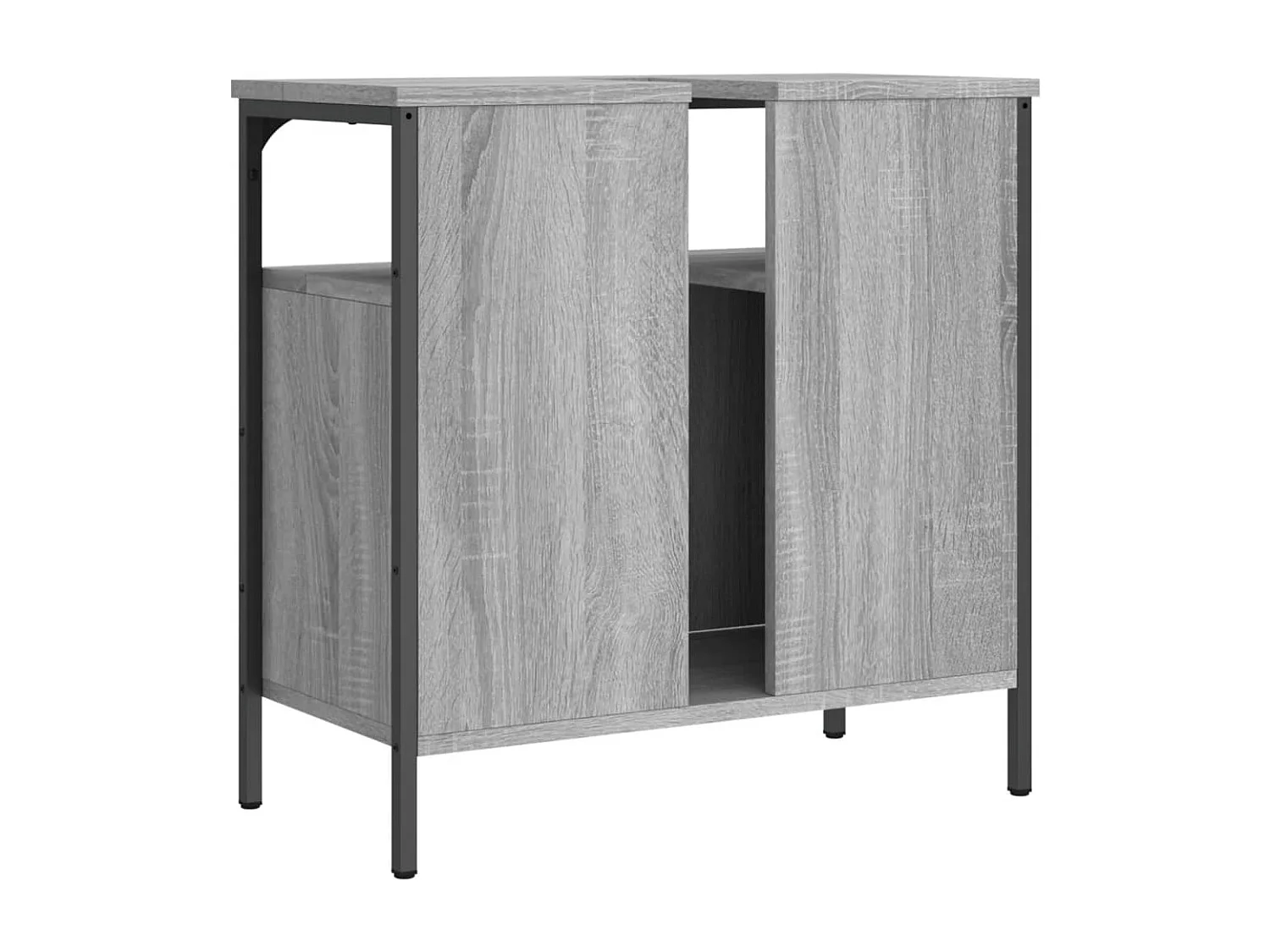 Armoire lavabo de salle de bain sonoma gris 60x30x60