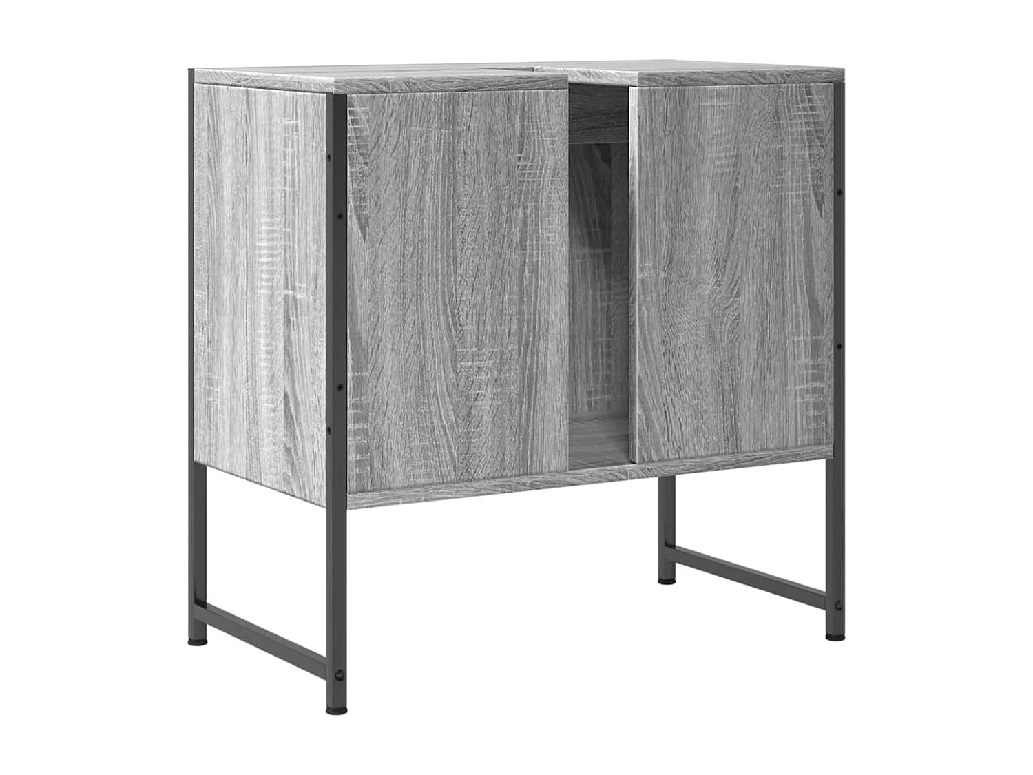 Armoire lavabo de salle de bain sonoma gris 60x33x60