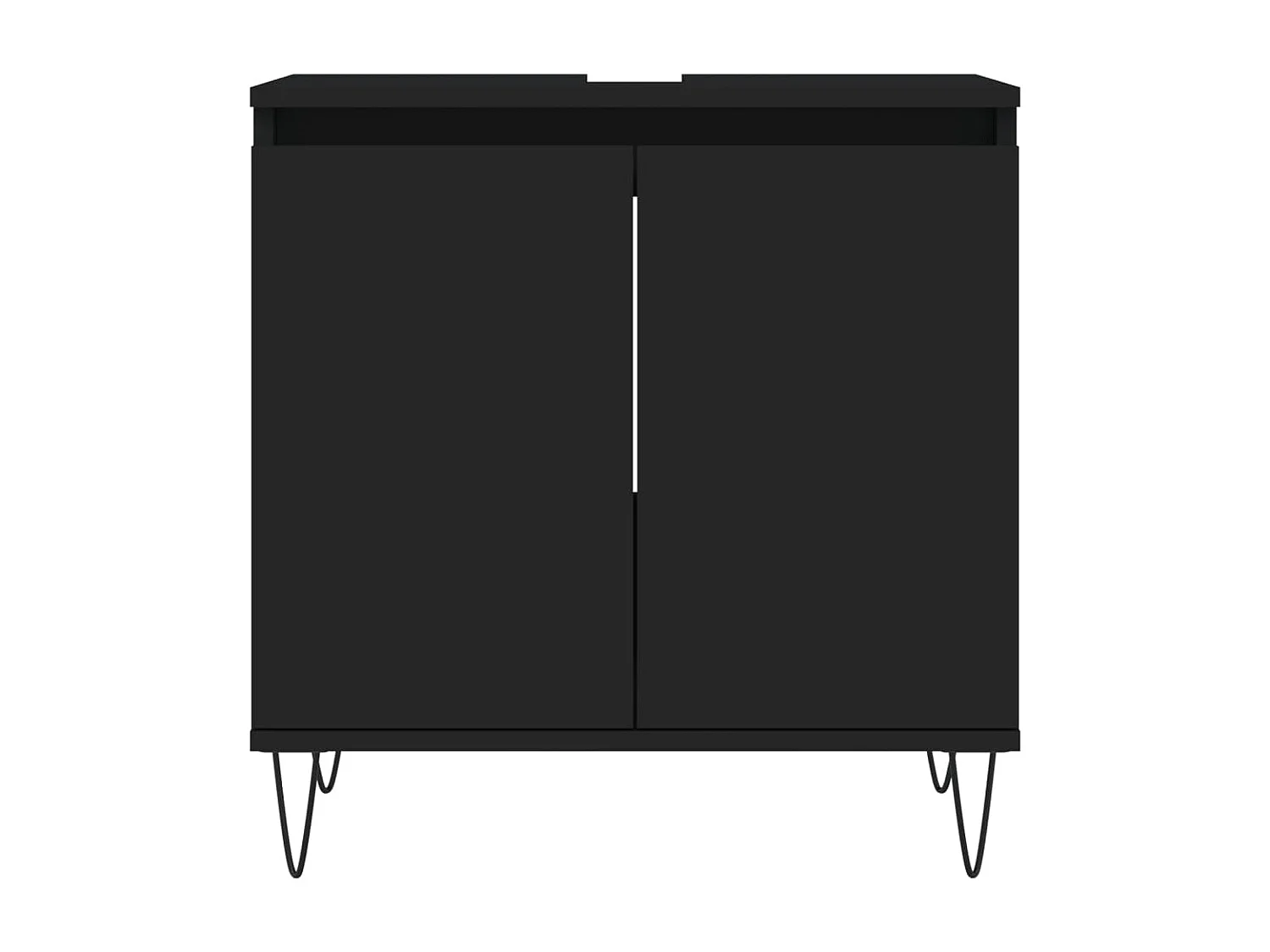 Armoire de salle de bain noir 58x33x60 bois d'ingénierie