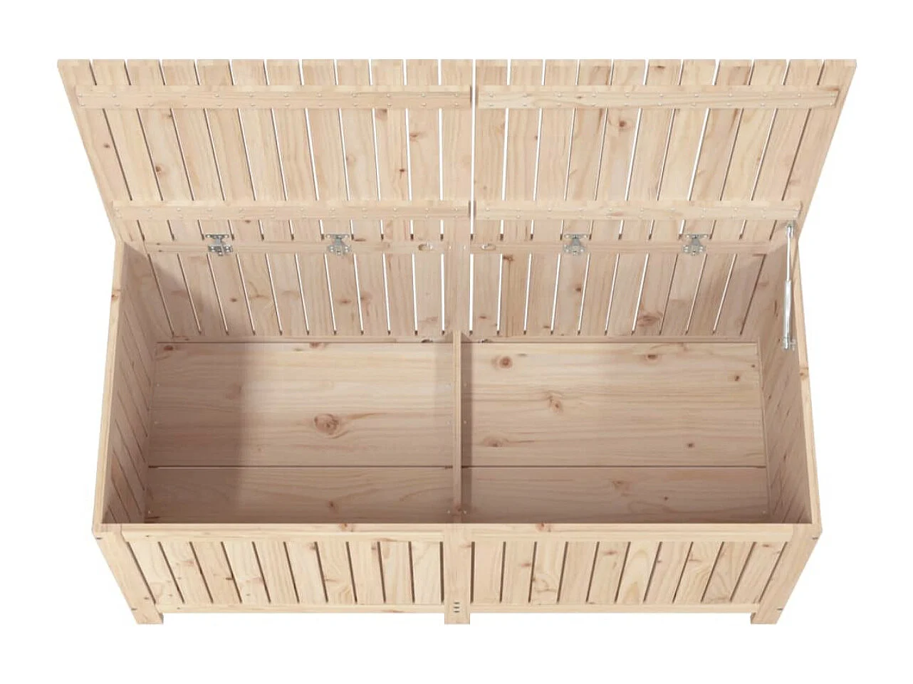 Coffre de rangement de jardin en boi maif de pin Pelika – Élégance rutique et grande capacité-Blanc