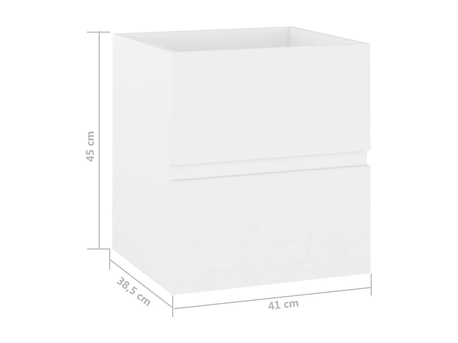 Armoire d'évier Blanc 41x38,5x45