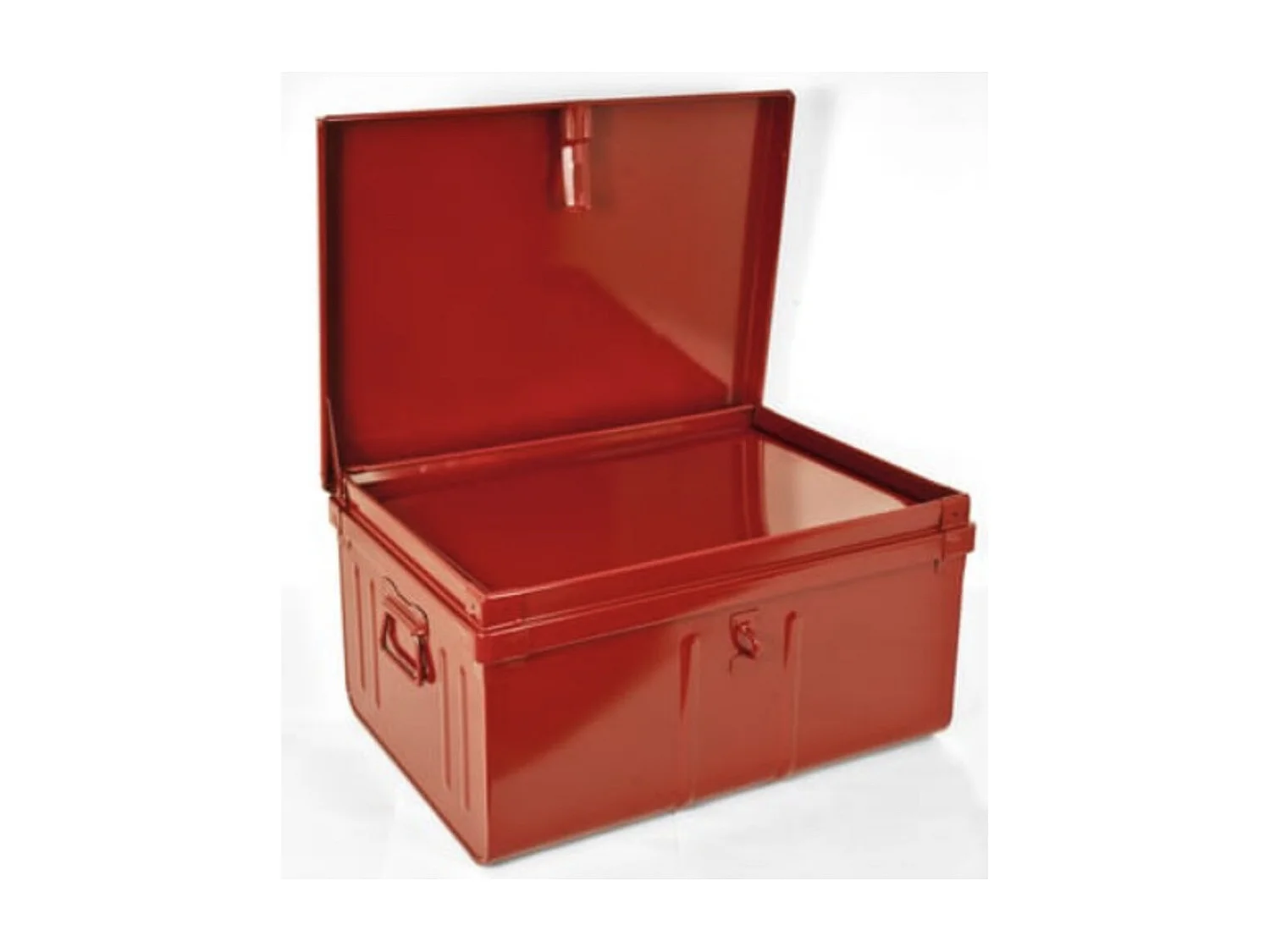 Malle de rangement en métal Habitat L57xH29xP42 - Capacité 60 litre-Rouge
