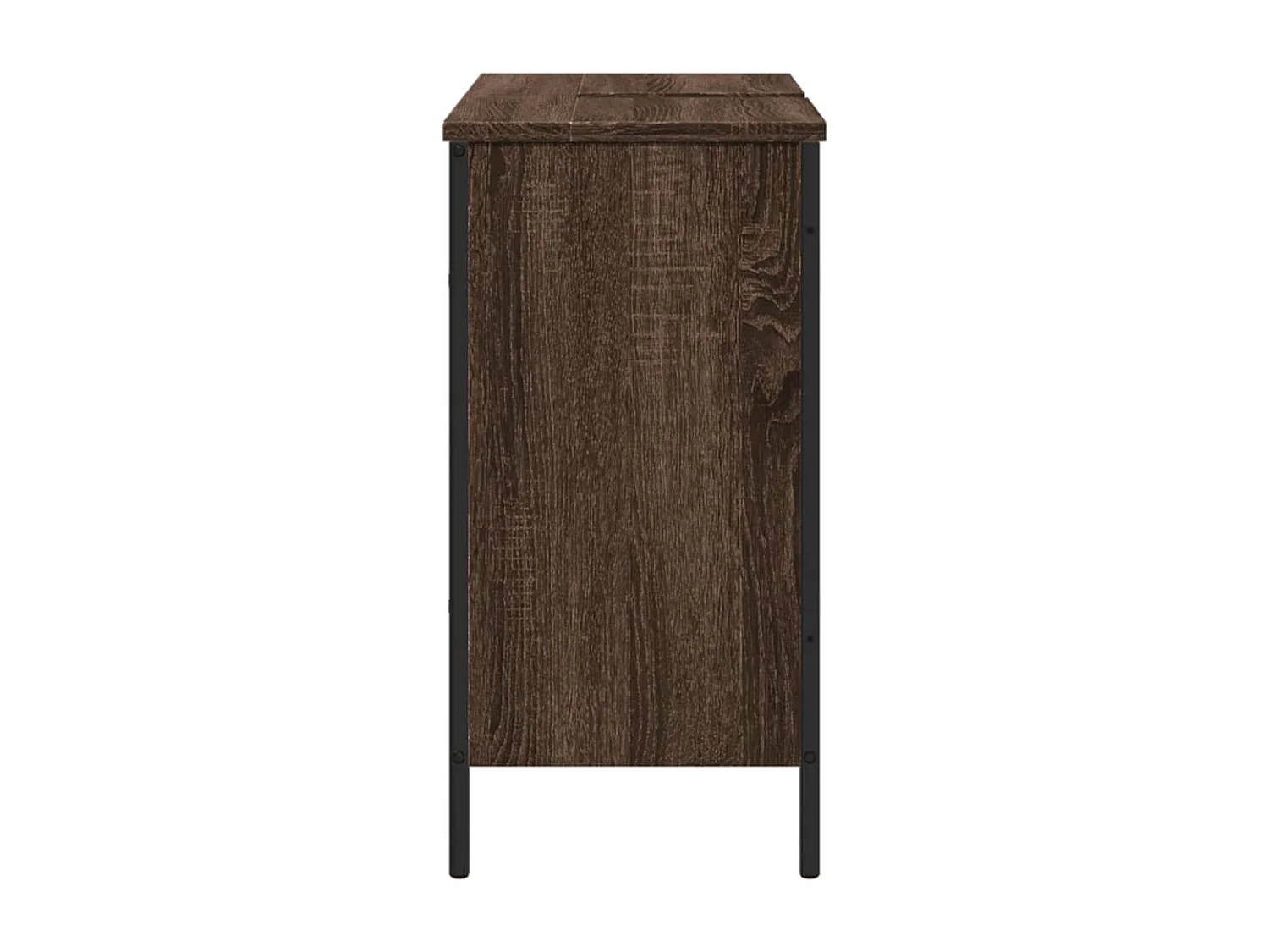 Armoire lavabo de salle de bain chêne marron 80x30x60