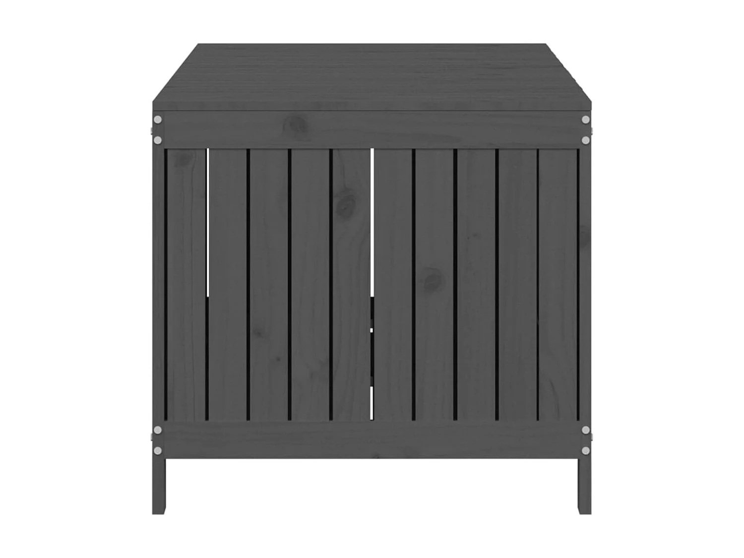 Coffre de rangement de jardin en boi maif de pin Pelika – Élégance rutique et grande capacité-Gri
