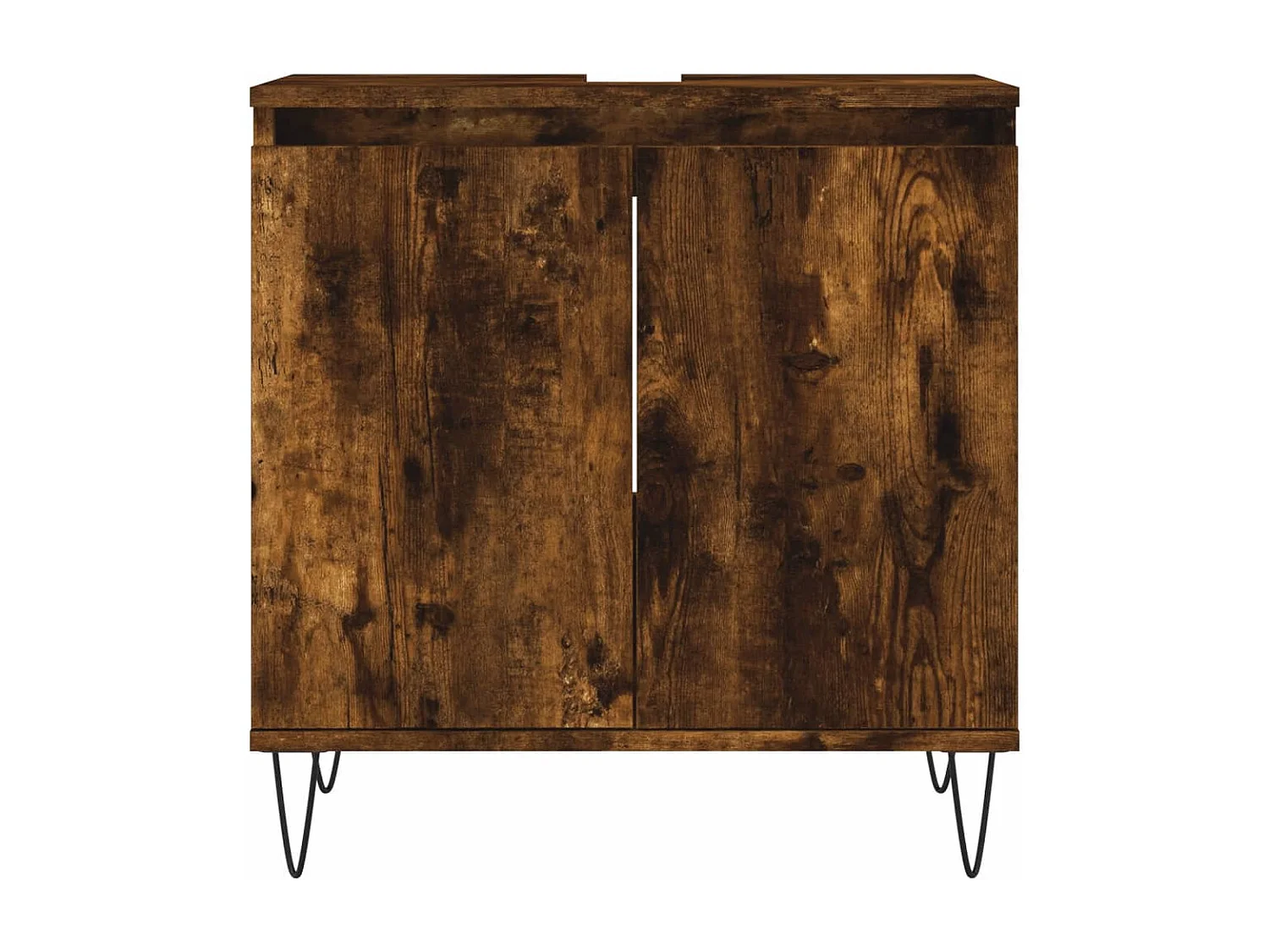 Armoire de bain chêne fumé 58x33x60 bois d'ingénierie