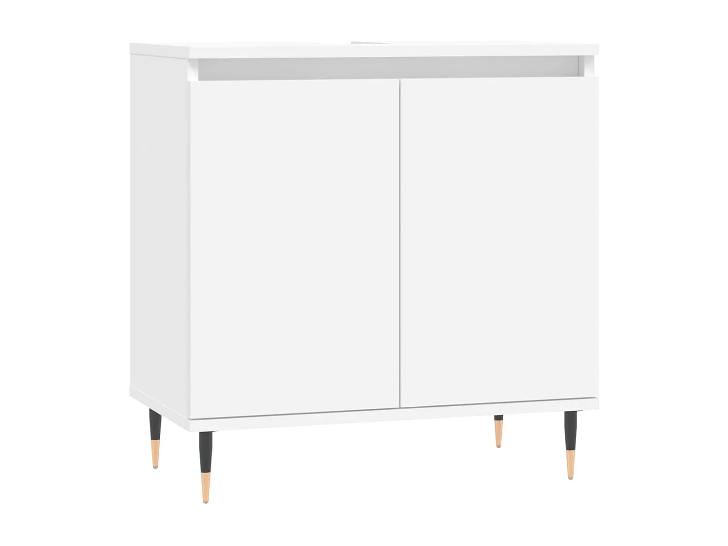 Armoire de salle de bain blanc 58x33x60 bois d'ingénierie