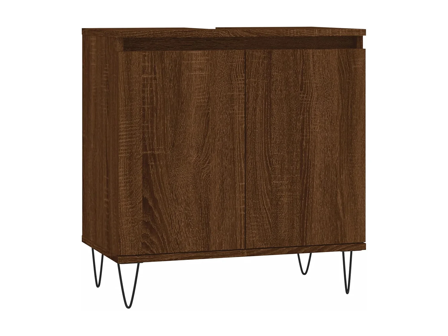 Armoire de bain chêne marron 58x33x60 bois d'ingénierie