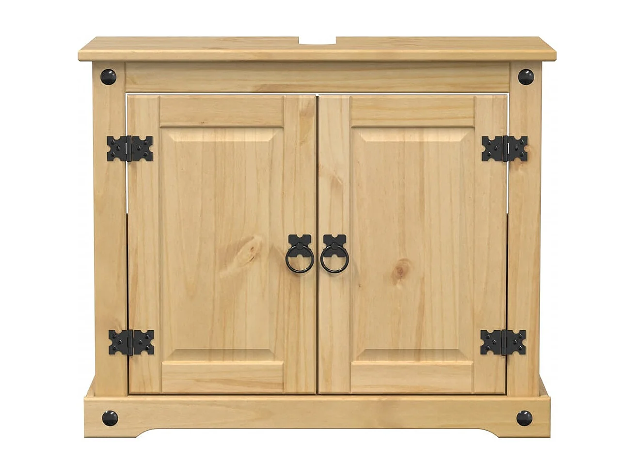 Armoire lavabo de salle de bain Corona bois de pin massif