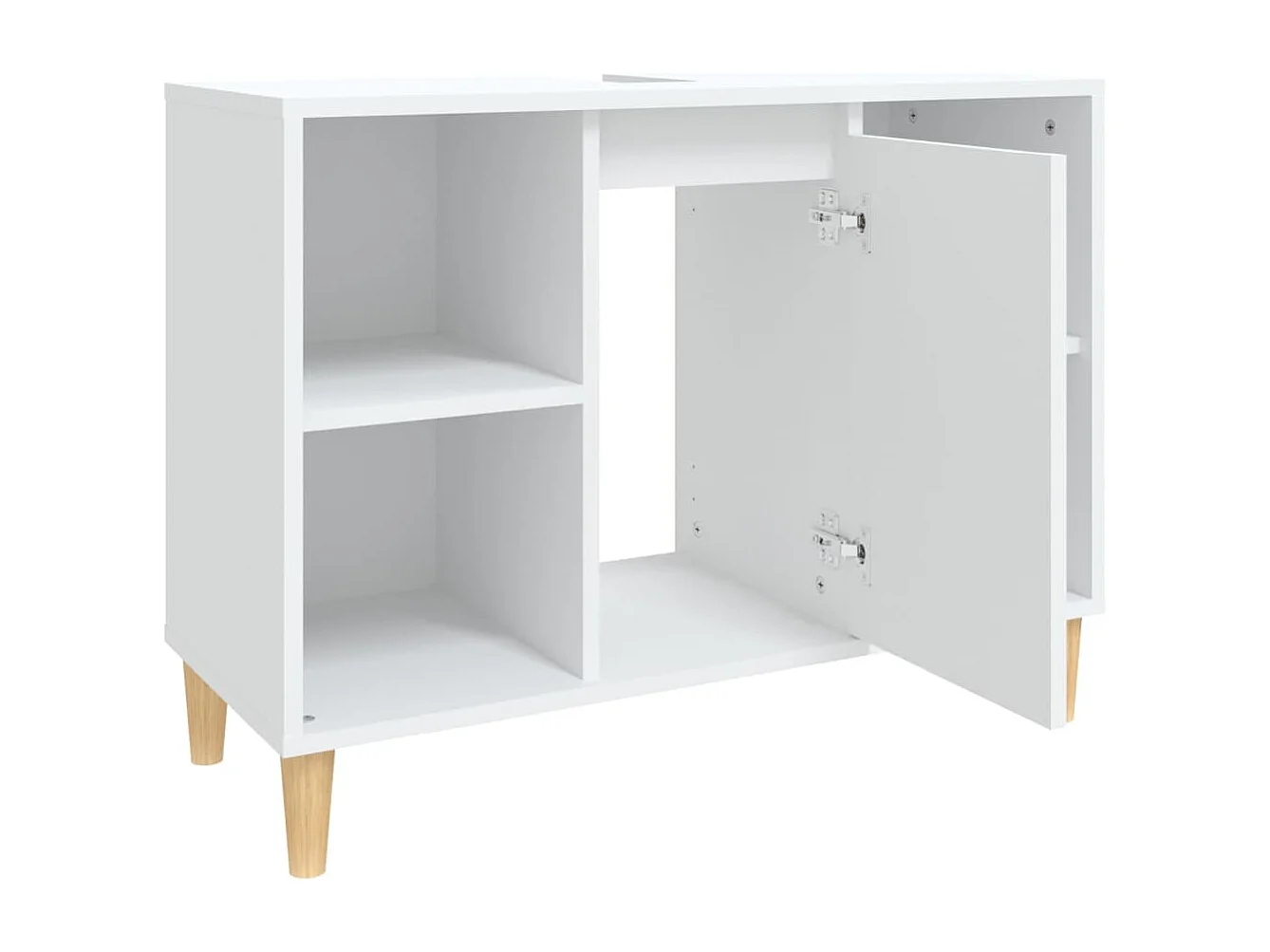 Meuble d'évier blanc 80x33x60 bois d'ingénierie