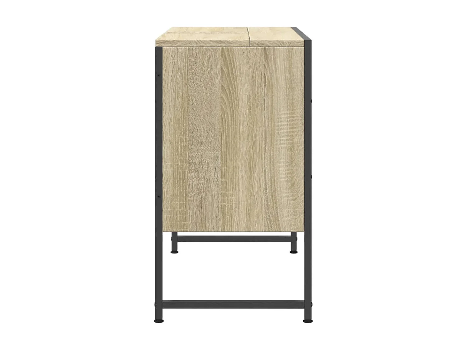 Armoire lavabo de salle de bain chêne sonoma bois d'ingénierie