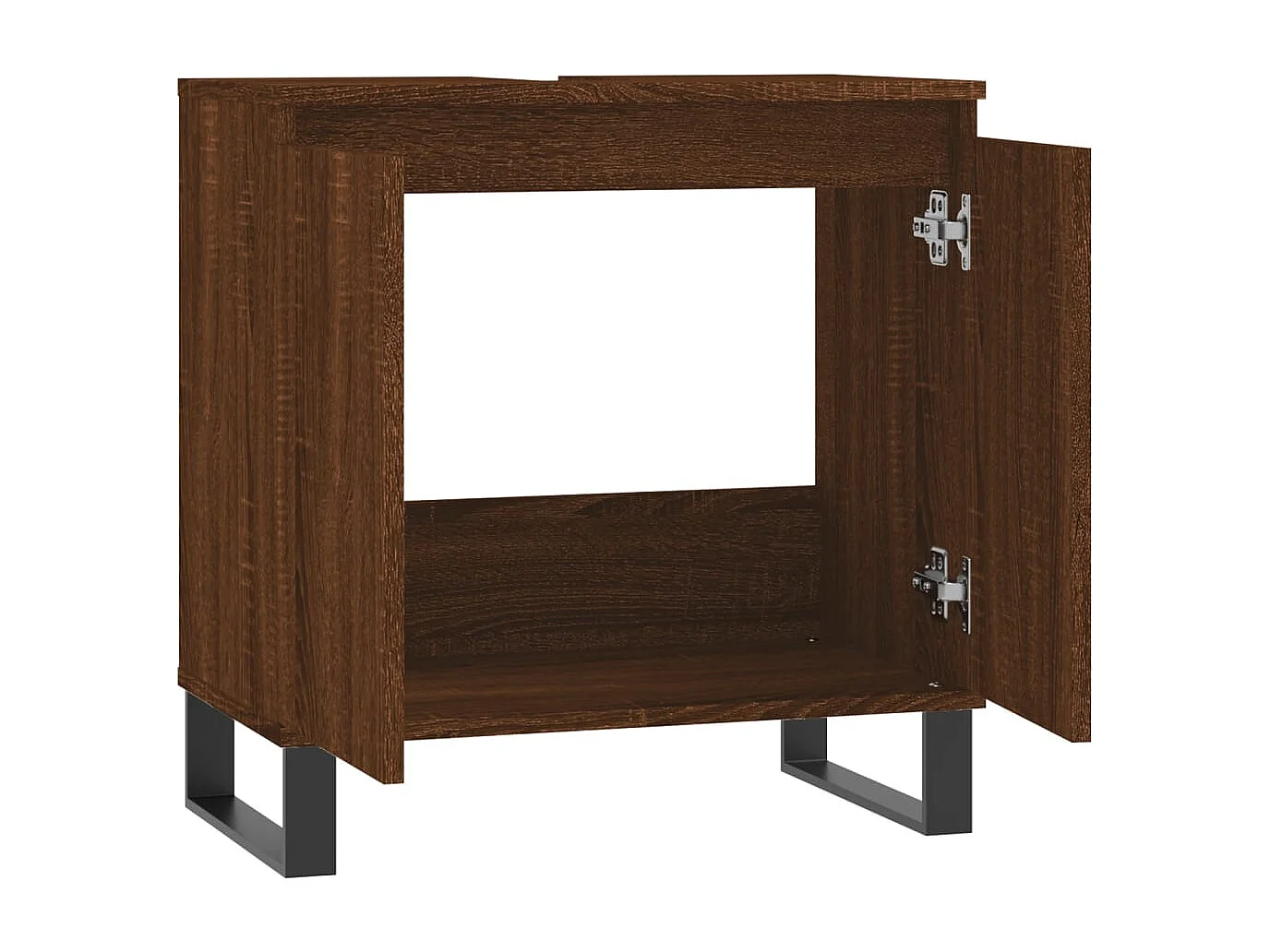 Armoire de bain chêne marron 58x33x60 bois d'ingénierie