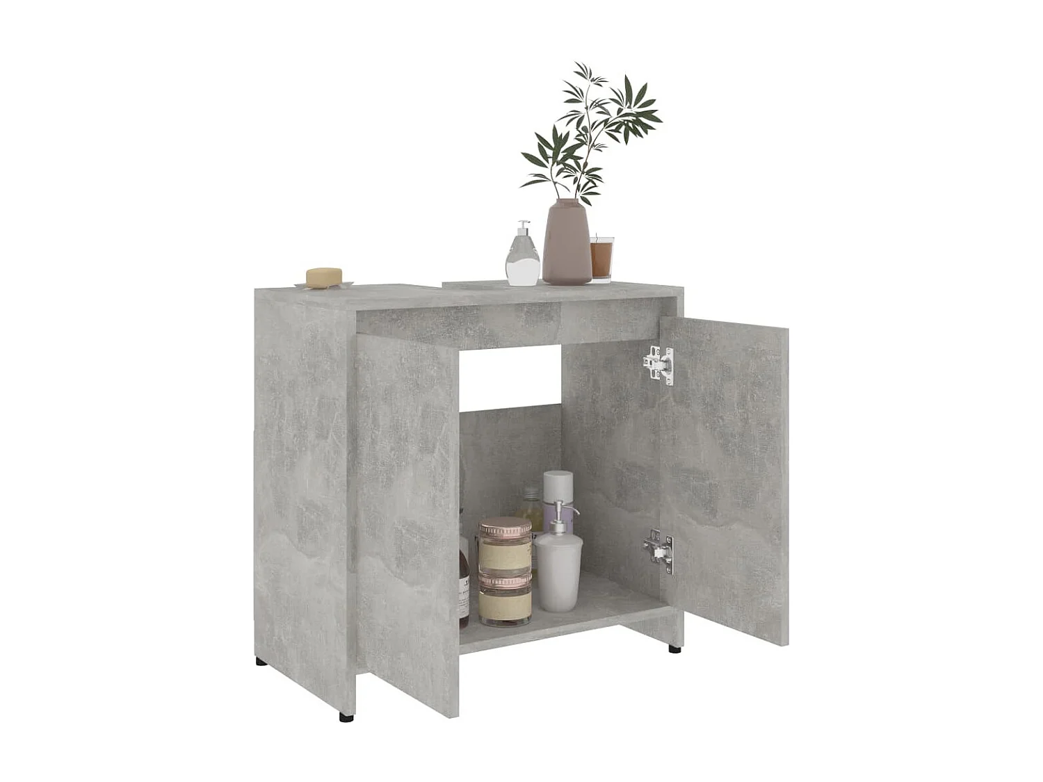Meuble vasque Gris béton 60x33x58
