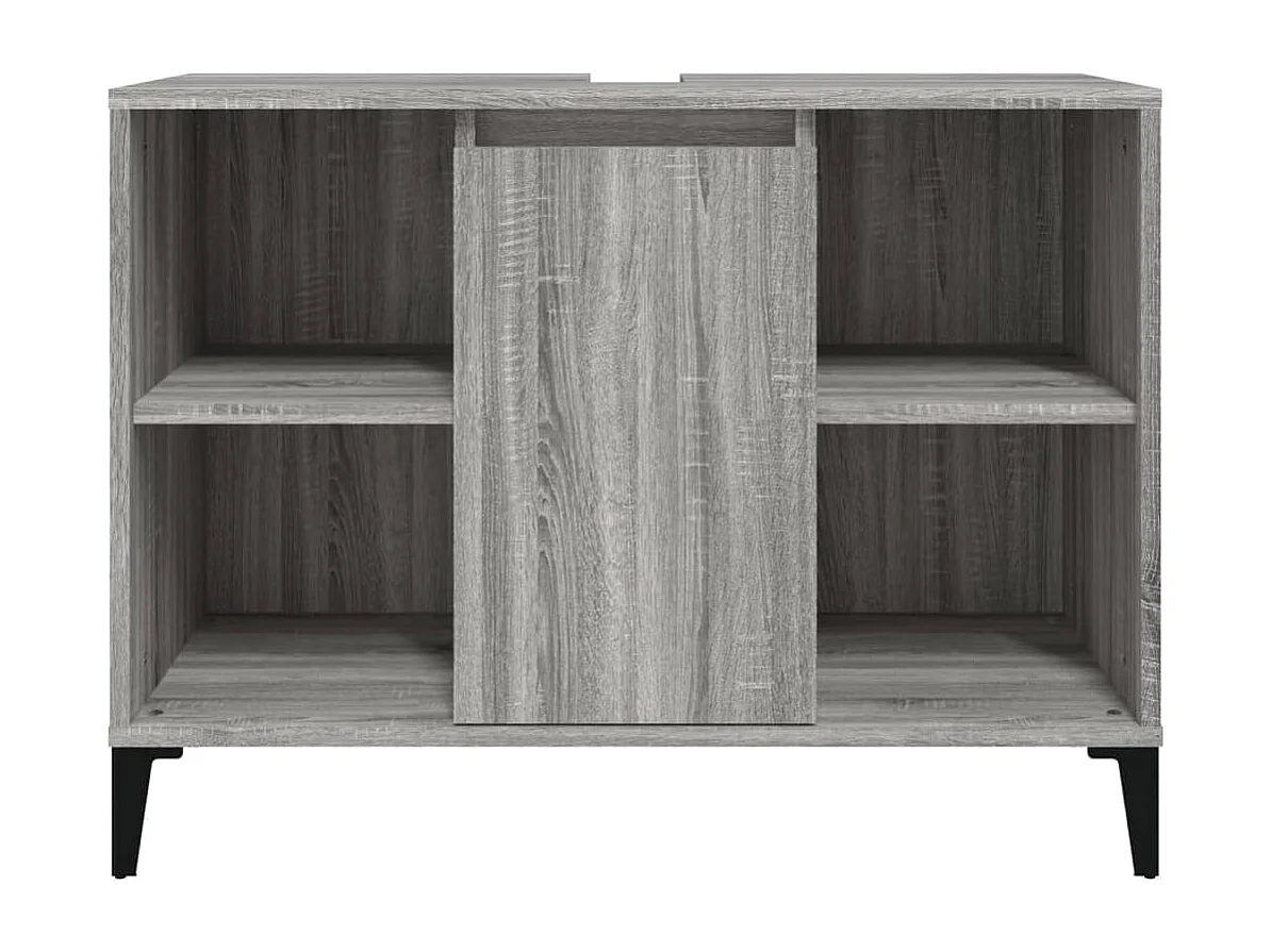 Meuble d'évier sonoma gris 80x33x60 bois d'ingénierie