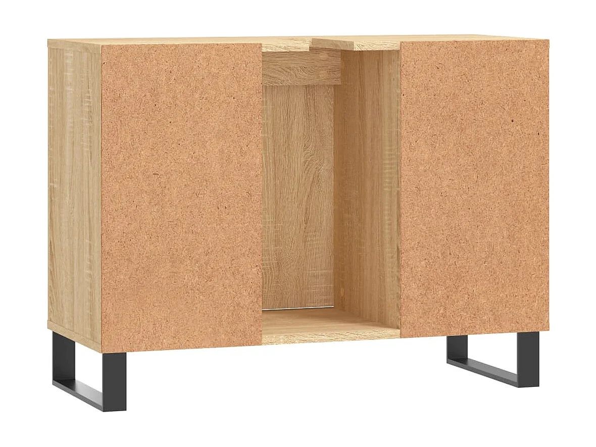 Armoire salle de bain chêne sonoma 80x33x60 bois d'ingénierie