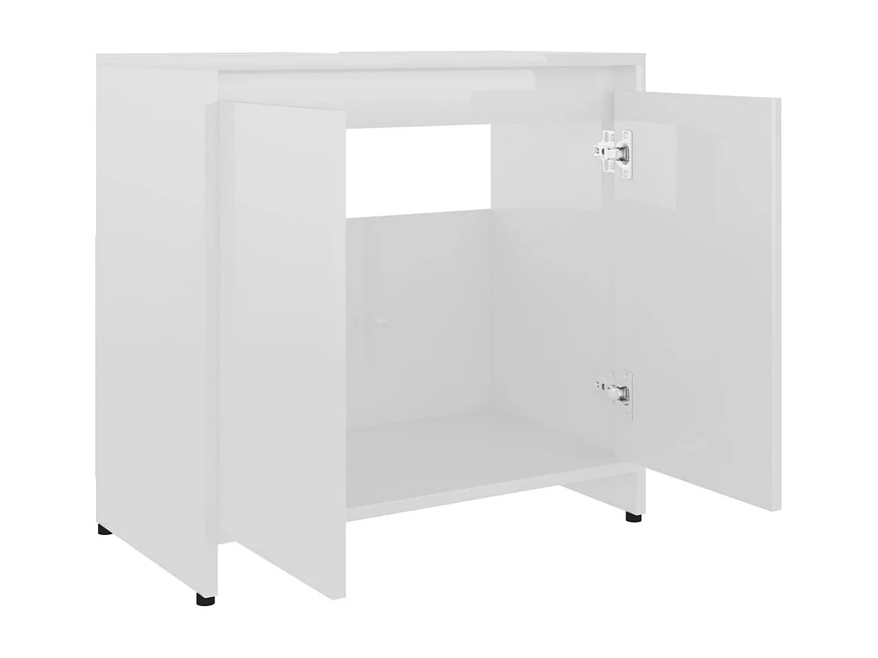 Meuble vasque Blanc brillant 60x33x58