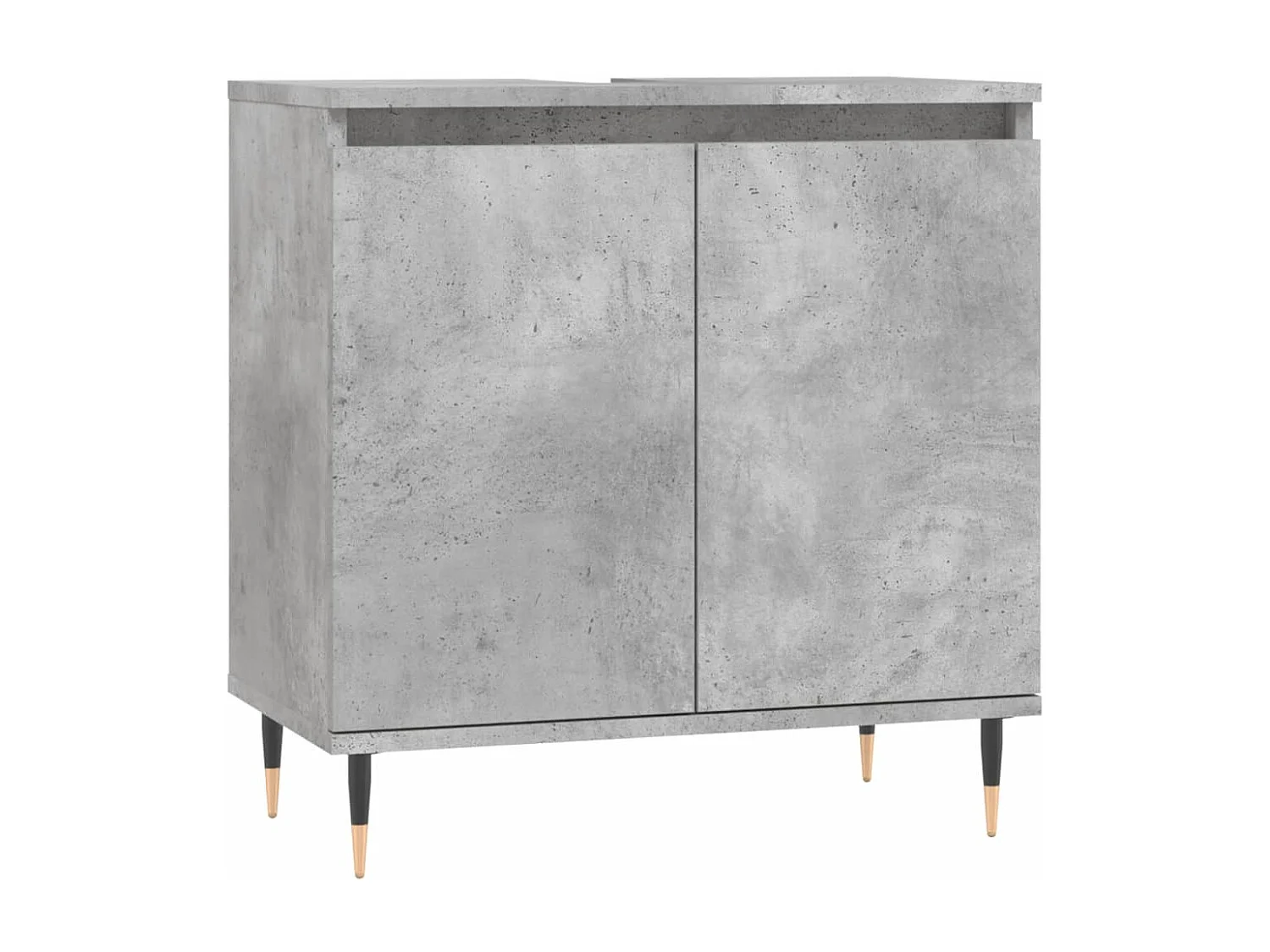 Armoire de bain gris béton 58x33x60 bois d'ingénierie