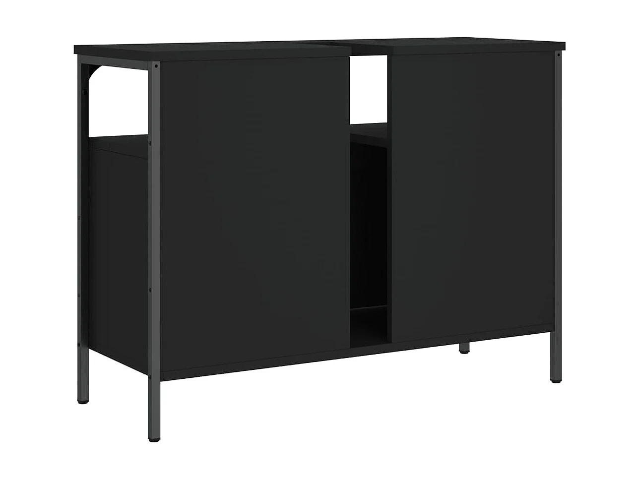 Armoire lavabo de salle de bain noir 80x30x60