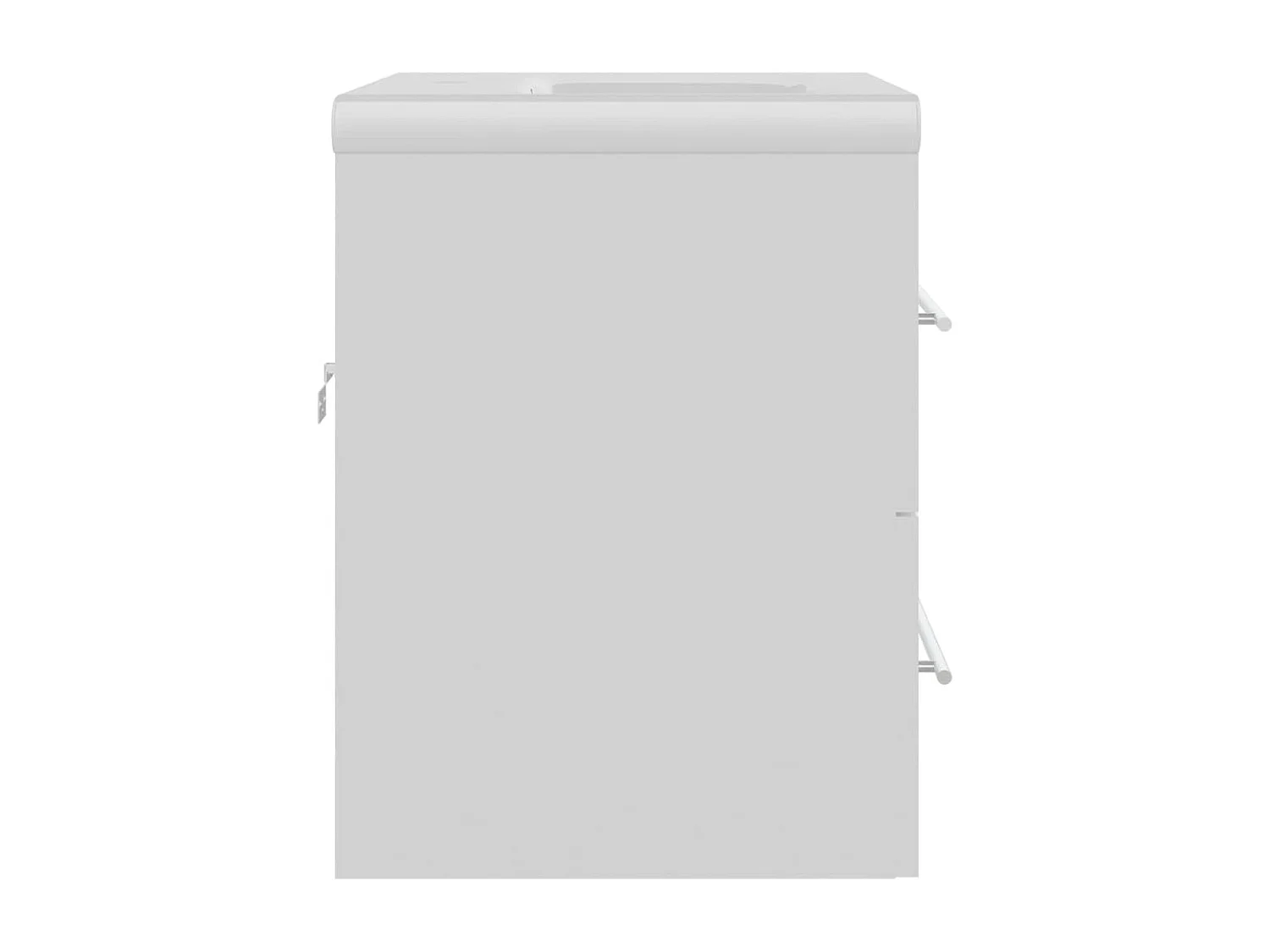 Armoire d'évier avec lavabo intégré Blanc 3
