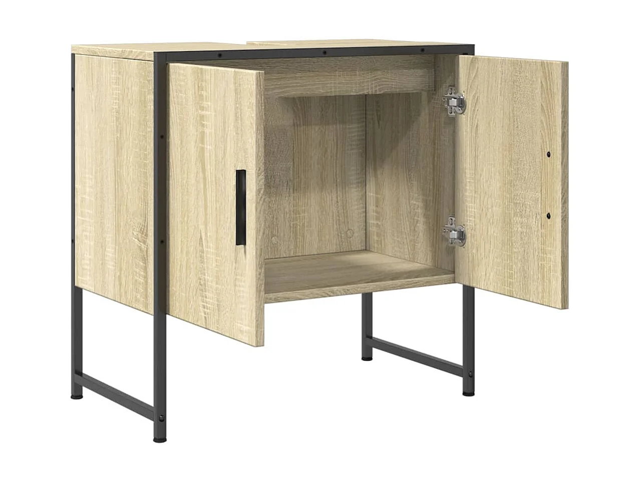 Armoire lavabo de salle de bain chêne sonoma 60x33x60