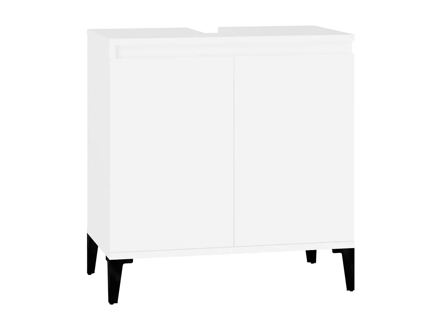 Meuble d'évier blanc 58x33x60 bois d'ingénierie