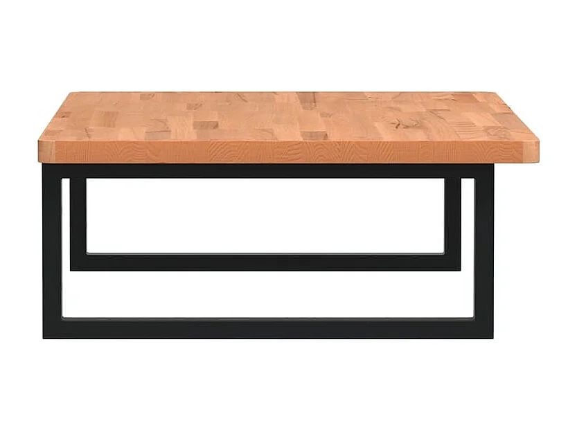 Étagère de vasque murale acier et bois massif de hêtre