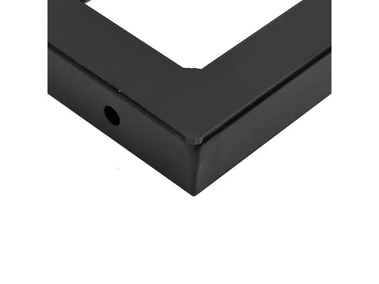 Étagère de vasque murale acier et bois massif de hêtre