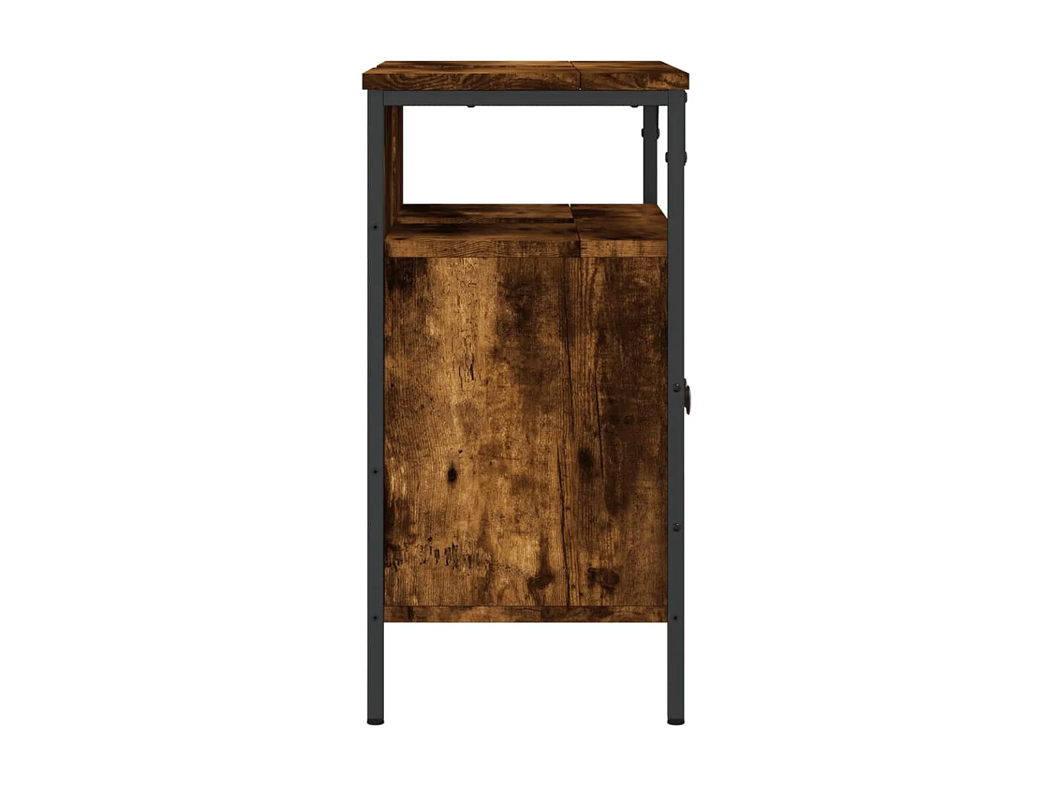 Armoire lavabo de salle de bain chêne fumé 60x30x60